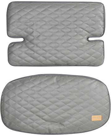 roba Sitzverkleinerer Sit Up Luxe - 2-teilige Hochstuhleinlage Stone gesteppt - Sitzkissen Sit Up Treppenhochstühle, AUR 100% Polyester, Dunkelgrau