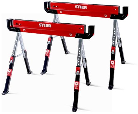 STIER 2x Falt-Arbeitsbock Sägebock Höhenverstellbar 590kg
