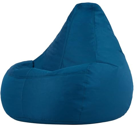 Bean Bag Bazaar Dalton Outdoor Gaming Sitzsack mit Füllung, Blaugrün | In Deutschland Hergestellt, Sitzsack Erwachsene, Wasserabweisender Stoff, Sitzsack Sessel für Schlafzimmer und Garten