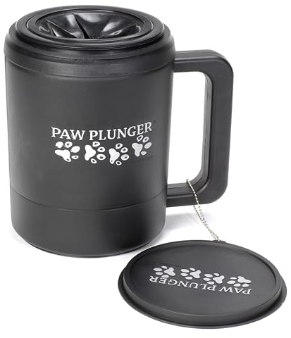 Paw Plunger Pfotenreiniger für Hunde Large, Schwarz