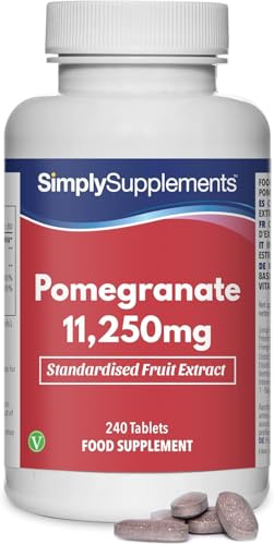 Granatapfel 11.250mg - 240 Tabletten - Geeignet für Veganer - Versorgung für bis zu 80 Tagen - SimplySupplements