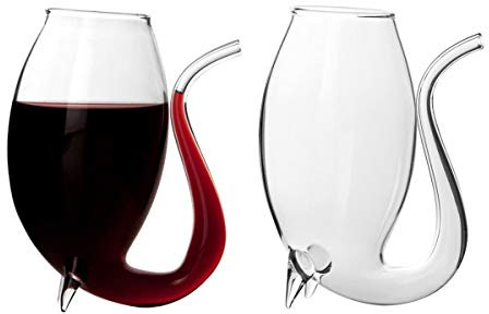 CKB LTD Portwein-Trinkgläser mit Röhrchen zum Schlürfen ml, Glaswaren-Geschenkset, 4 Stück