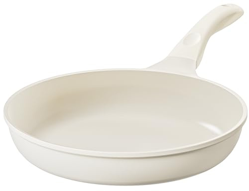 Redchef Keramik Pfanne 28cm Antihaft Beschichtet, Bratpfanne Induktion, Omelette Pfanne, Kochgeschirr Chef's Pan PTFE-frei PFAS-frei PFOA-frei, Kratzfest Spülmaschinenfest, Beige