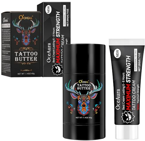 2 Stück Tattoo Creme Tattoo Butter, nachtätowierender Balm für neue Tattoos