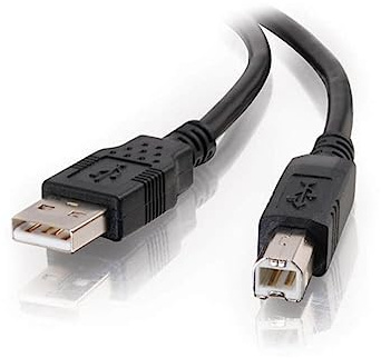C2G 1 m USB-Druckerkabel, USB2.0 A auf B. Kompatibel mit Druckern und Scannern von HP, Epson, Brother, Samsung, Cannon und allen anderen USB A/B-Geräten, schwarz