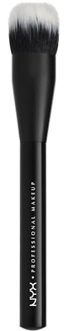 NYX Professional Makeup Pro Brush Dual Fiber - Make-up Pinsel für Foundation, breiter Pinsel mit vollen und weichen Borsten, Foundationpinsel