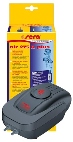 sera air 275 R Plus Luftpumpe | Stromsparende Aquarium Pumpe mit Rückschlagventil | Aquarium Zubehör | Energieeffizient & leise | Starker Luftstrom Nonstop | Modulares Design, leicht zu warten