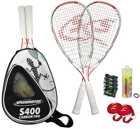 Speedminton Badminton-Set S400 2013, komplett, Carbon, 58 cm, Nacht, Kette, Geschwindigkeit, Mehrfarbig