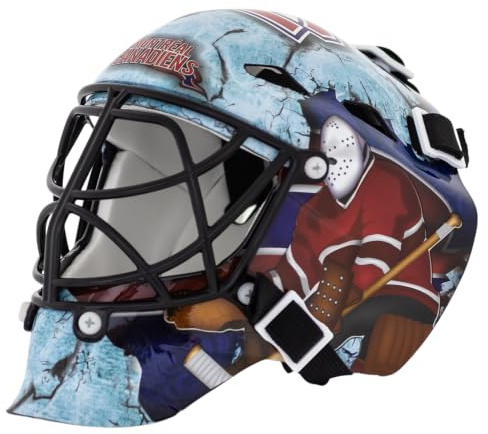 Franklin Sports NHL Team Logo Mini Hockey Goalie Mask with Case - Collectible Goalie Mask with Official NHL Logos and Colors