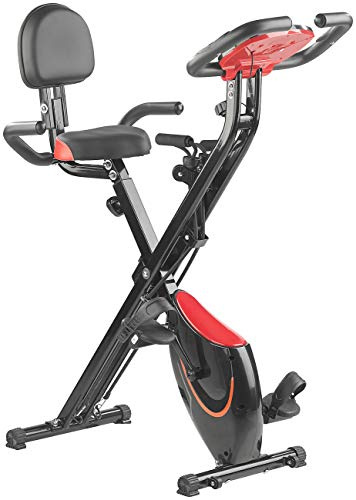 PEARL Sports Crosstrainer 2 in 1: 2in1-Klapp-Heimtrainer, 2 Expander, Tablet-Halter, 2,5 kg Schwungmasse (Crosstrainer klappbar, Fitnesstrainer, iPad)