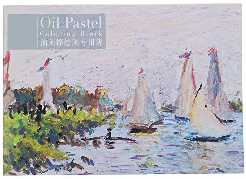Ölpastellpapier, A4-Pastellpapierblock für Ölpastellmalerei, Zeichnen, Ausmalen, 112 Lbs/240 g/m², 20 Blatt, 210 X 297 Mm, Ölpastell-Skizzenbuch für Künstler und Anfänger