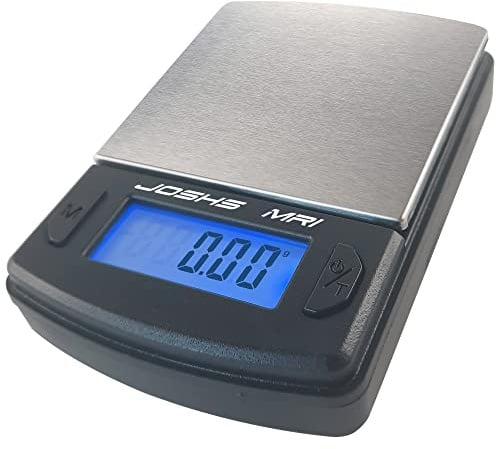 JOSHS Digitalwaage Feinwaage Briefwaage die in 0,01 g Schritten präzise bis 100g wiegt - Taschenwaage, Laborwaage, Goldwaage, Tischwaage - Wiegefläche aus hochwertigem Edelstahl