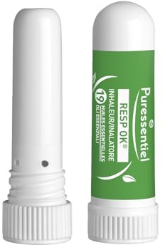 Puressentiel - Resp Ok Inhalator - Mit 19 BIO ätherischen Ölen - Natürliches Menthol und Kampfer - Hilft, freier zu atmen – 1 ml