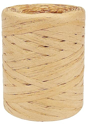 HRX Package-Raffiabast-Band aus Papier, ca. 2,54 cm breit, 200 m lang, matt, für Geschenke, Bastelbedarf, Blumensträuße, Hängeetiketten, von Kraf