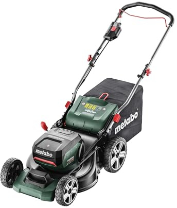 metabo Akku-Rasenmäher RM 36-18 LTX BL 46, Mulchmäher, 18 V Rasenmäher | Robuster Mulchmäher mit Radantrieb, 46 cm Schnittbreite, für Garten bis 800 m², ohne Akku und Ladegerät, CAS Gerät