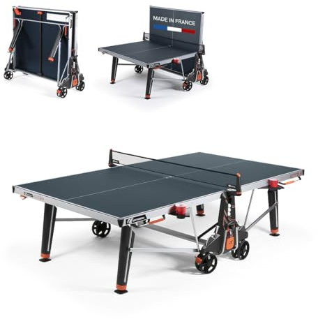 Cornilleau 600X - Outdoor Tischtennisplatte - Hochwertig und funktional - 7 mm Melaminharzplatte - Turnierqualität - Klappbar - Wetterfest - Robust - Blau