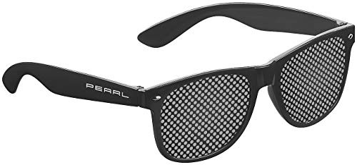 PEARL Rasterbrille: Lochbrille zur Augen-Gymnastik und -Entspannung, schwarz (Lochrasterbrille, Brille mit Löchern, TV)