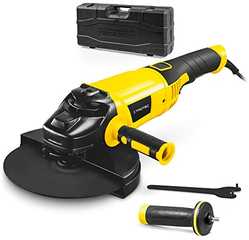 TROTEC Winkelschleifer PAGS 10-230 – Trennschleifer 2.000 Watt, Drehzahl 6.500 min-¹, Scheiben-Ø: 230 mm, Sicherheitsschalter, 4 m Gummikabel