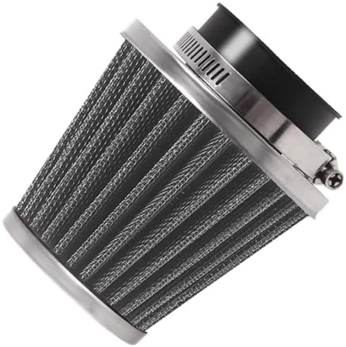 Evermotor Universal Doppelschicht Stahl Filter Luftfilter 52mm 53mm 54mm für Motorrad Scooter ATV Moped
