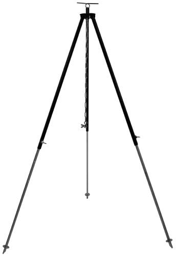 GRILLPLANET Dreibein Gestell für Gulaschkessel und Schwenkgrill ca. 180 cm mit Kettenhöhenverstellung durch Kettenzug