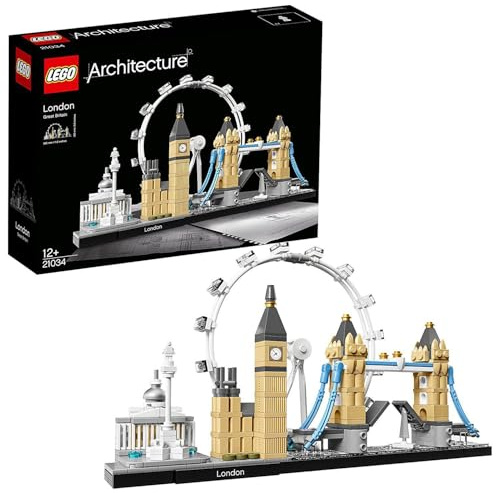 LEGO 21034 Architecture London Skyline-Modellbausatz, Bauset mit London Eye, Big Ben, Tower Bridge, Haus- und Büro-Deko, Geschenkidee für Sammler