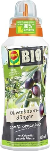 COMPO BIO Olivenbaumdünger – Olivenbäume düngen mit 100 Prozent natürlichen Inhaltsstoffen – Spezial-Flüssigdünger – 500 ml