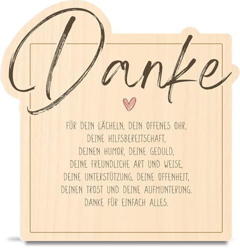 Dankeskarte Danke Holzkarte - Geburtstagskarte - Dankeskarten, Dankeschön Karte, Karte Dankeschön, Danke Karten mit Umschlag, Dankeschön Karten, Danke Karte Klein, Dankes Karte, Vielen Dank