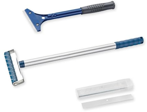 BODENMEISTER Tapetenentfernerset Tapetenablöser Tapezier-Set Renovierungsset, blau, 3-Teilig