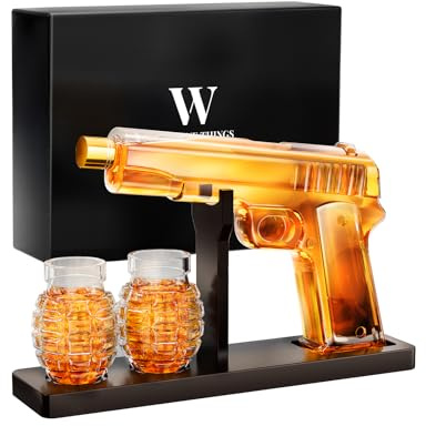 Geschenke für Männer Papa, Whisky-Dekanter-Set mit 2 Gläsern, einzigartiges Geschenk zum Vatertag, für Ehemann, Freund, Bruder, Jubiläum, Geburtstag, Weihnachten, Trinkaccessoires für die Hausbar