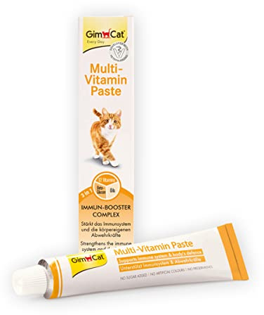 GimCat Multi-Vitamin Paste - Gesunder Katzensnack aktiviert Abwehrkräfte und stärkt das Immunsystem - 1 Tube (1 x 200 g)