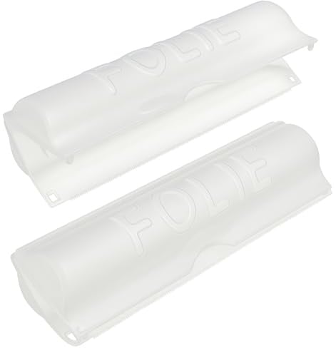 com-four® 2x Folienschneider - Alufolienabroller - Frischhaltefolienspender - Praktischer Halter für Alufolie oder Frischhaltefolie (2 Stück - transparent)