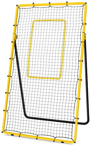 Newbyinn Volleyball Rebounder Netz, Volleyball-Trainingsnetz, Reboundernetz für Volley Ball Training mit 5 Verstellbaren Rückprallwinkeln, 2,1 x 1,2 m (7x4 Fuß)