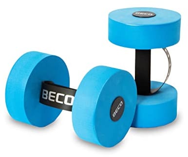 BECO Hanteln Aquafitness – Kurzhanteln für Aquajogging, Wassergymnastik & Schwimmunterricht, Aquahanteln aus Schaumstoff mit Schlaufengriff – 1 Paar, Größe: M, 22 x 15 cm