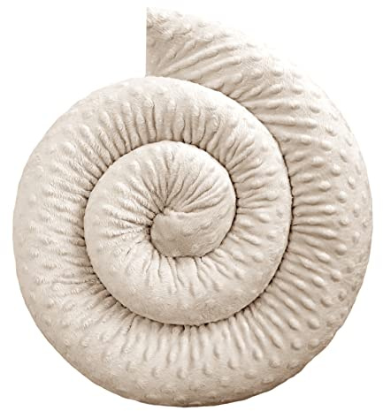 4L Textil Bebeloo Bettschlange Bettkissen Seitenschläferkissen Nackenrolle Schlafkissen Kuschelschlange Stillkissen Zierkissen Zugluftstopper Body Pillow Minky Oeko-TEX (Beige, 300 cm)