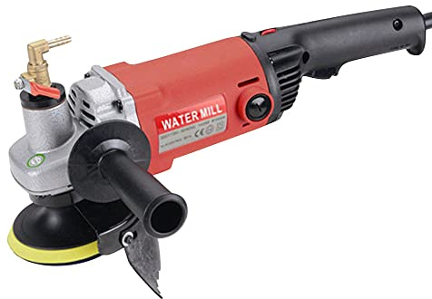 Profi Nasspolierer Steinschleifer 1400 W - Winkelschleifer Schleifmaschine mit 1100-8100 U/min, inkl.Diamant-Auflagetset, für Marmor, Zementfliesen, Granit und Terrazzo