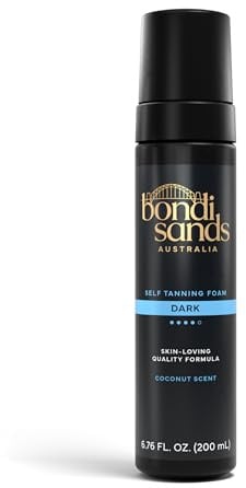 Bondi Sands Self Tanning Foam Dark – Selbstbräuner Mousse für tiefdunkle Bräune, Kokosduft, Schnelltrocknend, 200 ml