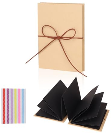 GOZINA Fotoalbum zum Selbstgestalten 5 inch, Scrapbook, 36 Seiten DIY Fotoalbum Klein als Geburtstagsgeschenk, Abschlussgeschenk oder Hochzeitstagsgeschenk (17,5 x 11,5cm)