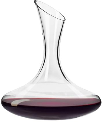 KROSNO Weinkaraffe, 1500 ml, Avant-Garde Kollektion | Glaskaraffe für Rotwein und Weißwein, Weindekanter, Bleifreies Kristallglas , Dekanter, Großzügiger Bodenfläche