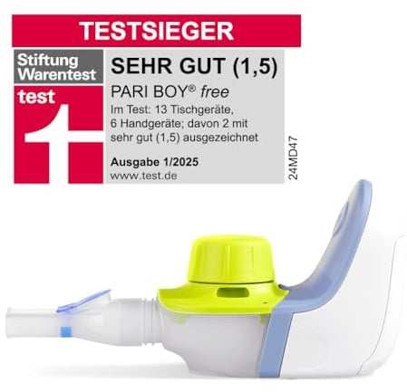PARI BOY Free Inhalationsgerät für Erwachsene, Kinder und Babys - Tragbarer Inhalator mit innovativer Schwingmembran-Technologie - Inhaliergerät für unterwegs