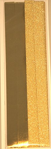 Papierstreifen Glitter, gold 24 Stück 45cm Fröbelsterne