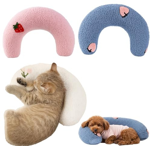 JazRvr Katzenkissen, Baldrian Kissen Für Katzen, 3er Set Katzenminze Kissen, 27 * 17 * 6 cm, Weiches Haustierkissen, Schlafbegleiter Für Katzen, Waschbares Kuscheltier