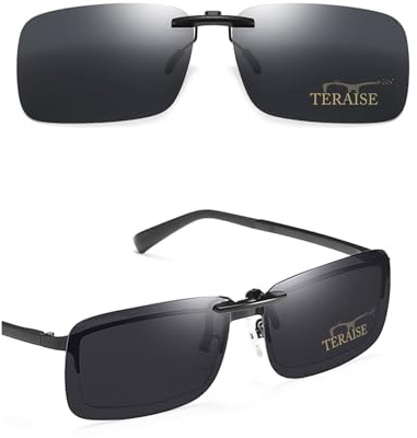 TERAISE Polarisierte Sonnenbrille Clip über Brillen Blendschutz UV400 clip on sonnenbrille für Männer Frauen Fahren