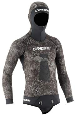 Cressi Tracina Jacket Wetsuit - Freitauchen und Fischen Neoprenanzug Jacke in Neopren Gefüttert Außen Glatt Innen, Erhältlich in der Version 3.5/5/7 mm für Männer