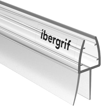 Ibegrif M101-80 Duschdichtung gerades Glas 5-8mm 80cm 1 Stück Transparent | Wasserdicht, Einfache Installation