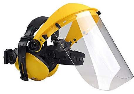 Oregon Q515062 Polycarbonat Visier Gesichts und Gehörschutz Kombination für Trimmer und Freischneider