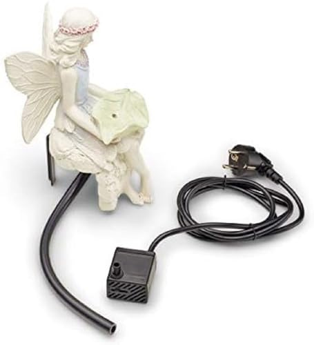 AQUANIQUE Speier Set Elfe SSF 200i (200 l/h) | Wasserspiel / Wasserspeier aus Polyresin mit Pumpe und 1,5m Kabel