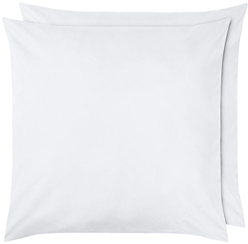 Amazon Basics Mikrofaser Kissenbezug, 80 x 80 cm, 2er-Pack, Weiß