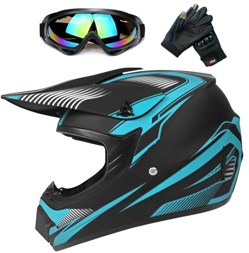 ZJRA Jugend Motorradhelme,Kinderfahrradreithelm,Junge Und Mädchen, Roller Ski ATV Helm,DOT/ECE-Zertifizierung,Geeignet Für Alle Jahreszeiten,1,S