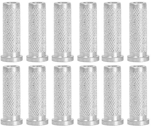 Aluminium Pfeilspitzen-Einsatz 6.2mm, 12 Stück Carbonpfeil Einsätze für 6.2mm Schäfte, Ersatz-Insert Basis für Bogenschießen Zubehör, Alu-Insert Set