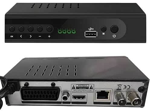 Retoo DVB-T2 Receiver Full HD TV Tuner mit Fernbedienung, HDTV Mediaplayer mit PVR Aufnahmefunktion und Timeshift, Digital Empfänger mit H.265 HEVC, Kabel-Receiver mit USB, Schwarz